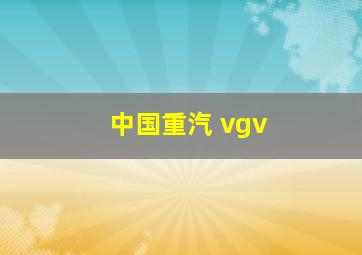 中国重汽 vgv